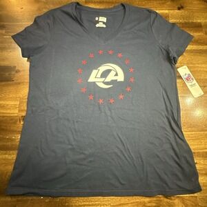 Los Angeles Rams NFL Short Sleeve Logo T-Shirt Women's Large‎ NWT